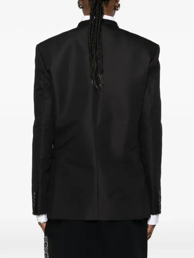N°21 Button Woven Jacket In Black