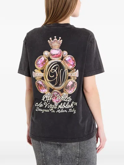 Off-white Relaxed Crown Emblem T-shirt In Black