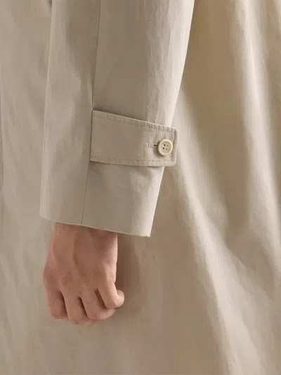 Prada Single-breasted Coat In Neutral