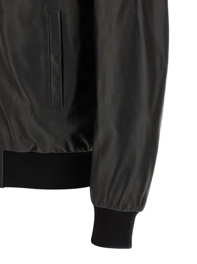 Philipp Plein Billy Logo Patch Bomber Jacket In Black