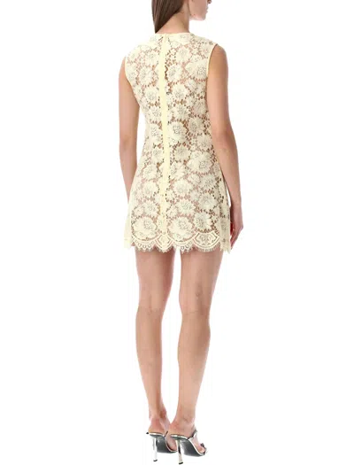 Self-portrait Self Portrait Short Dress With Embellishment In Yellow