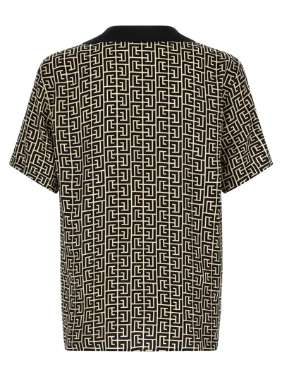 Balmain Short Sleeves Shirt Geometric Pattern Collar In Multi