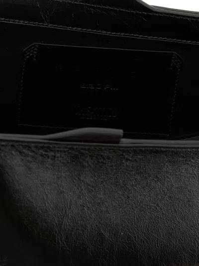 Attico 830 Pm Oversized Rectangular Clutch Bag In Black