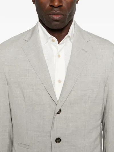 Eleventy Button Suit In Gray