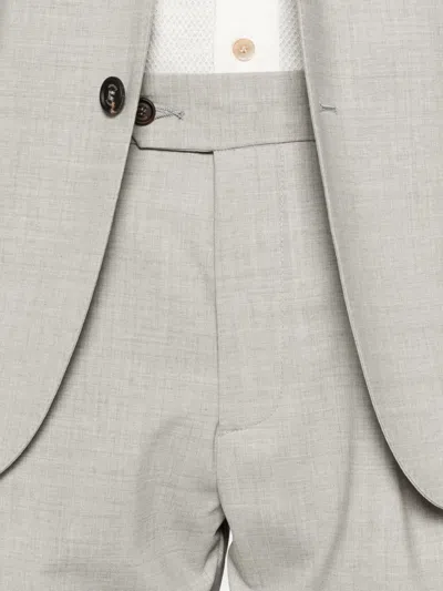 Eleventy Button Suit In Gray