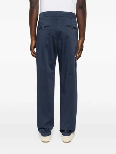 Eleventy Button Trousers In Blue
