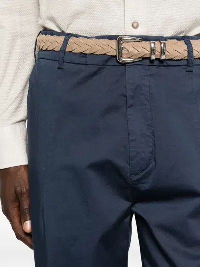 Eleventy Button Trousers In Blue