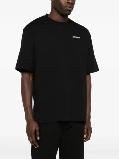 Off-white Slim Fit Scratch Arrow Graphic T-shirt In Black