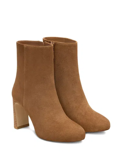 Stuart Weitzman Babette Platform Zip Bootie In Brown