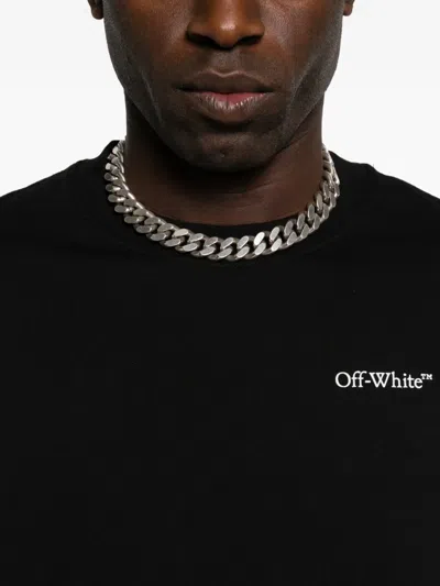Off-white Slim Fit Scratch Arrow Graphic T-shirt In Black