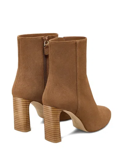 Stuart Weitzman Babette Platform Zip Bootie In Brown
