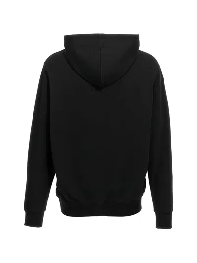 Balmain Logo Printed Drawstring Sweatshirt In Black