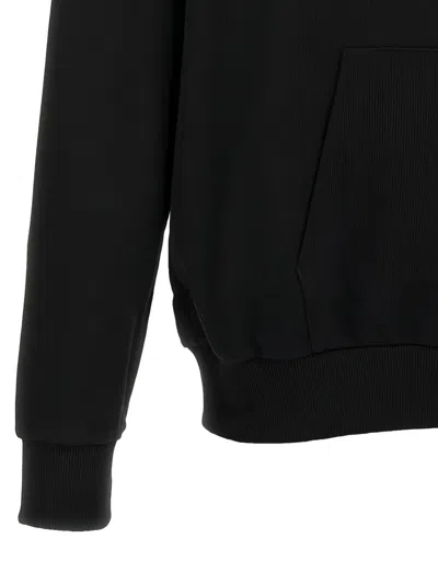 Balmain Logo Printed Drawstring Sweatshirt In Black
