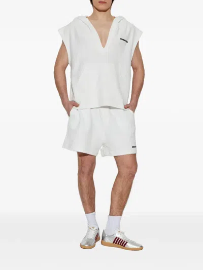 Dsquared2 Drawstring Shorts In White