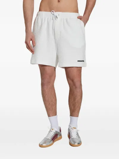Dsquared2 Drawstring Shorts In White