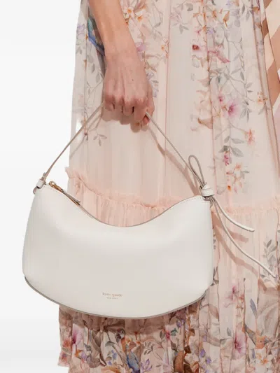 Kate Spade Loop Logo-print Shoulder Bag In White