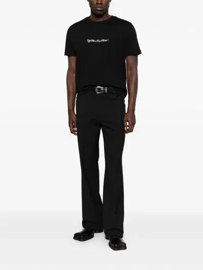 Off-white Arrow Script Short-sleeve T-shirt In Black