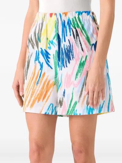 Akris Punto Pop Scribble Shorts In Multi