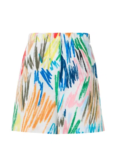 Akris Punto Pop Scribble Shorts In Multi