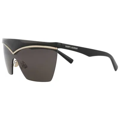 Saint Laurent D-frame Gold-tone And Acetate Sunglasses In Black