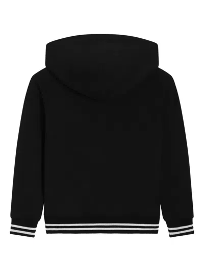 Dolce & Gabbana Hooded Sweatshirt With Print In Black
