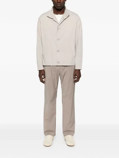 Herno Elasticated Pleated Trousers In Neutral
