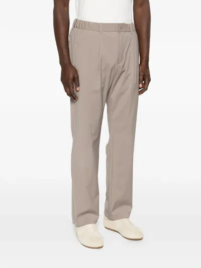 Herno Elasticated Pleated Trousers In Neutral