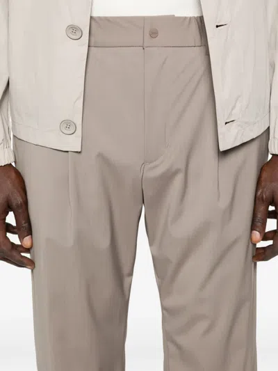 Herno Elasticated Pleated Trousers In Neutral