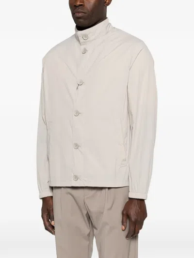 Herno Natural Polyamide Short Jacket In Neutral