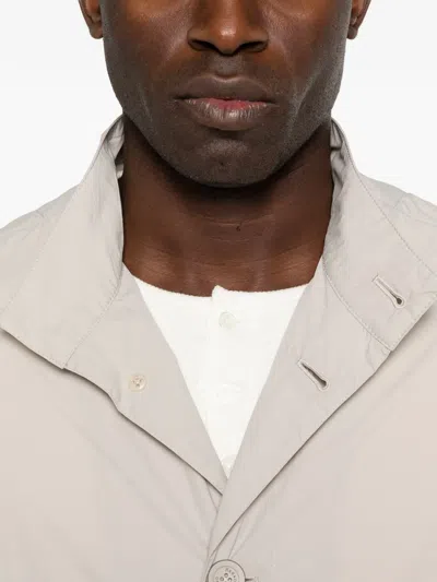 Herno Natural Polyamide Short Jacket In Neutral