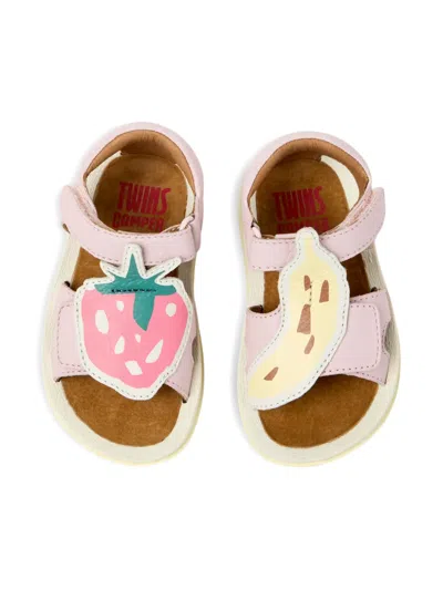 Camper Fruit Leather Sandals In Pink
