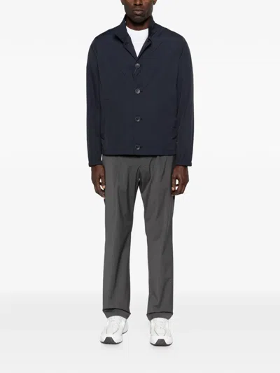 Herno Buttoned Jacket In Blue