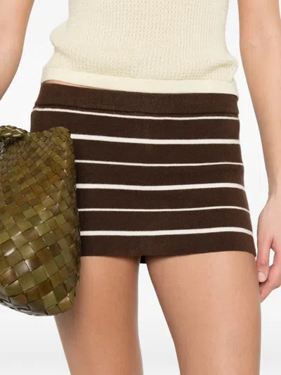 Frankies Bikinis Marialla Cloud Knit Skort In Brown