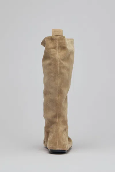 Acne Studios Slouch Saddle Boots In Neutral