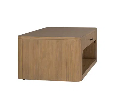 Macy's Nordic 52" Wood Rectangular Coffee Table In Brown