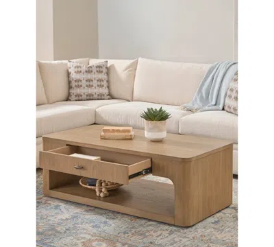Macy's Nordic 52" Wood Rectangular Coffee Table In Brown