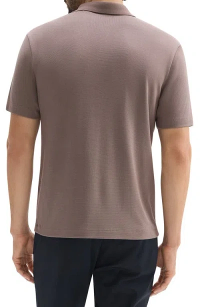 Theory Kayser Solid Modal Blend Polo In Brown