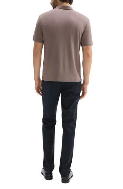 Theory Kayser Solid Modal Blend Polo In Brown