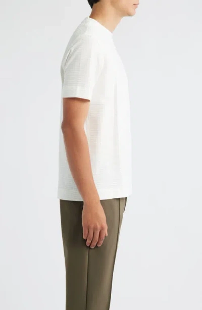 Emporio Armani Asv Domed Logo Pima-jersey T-shirt In White