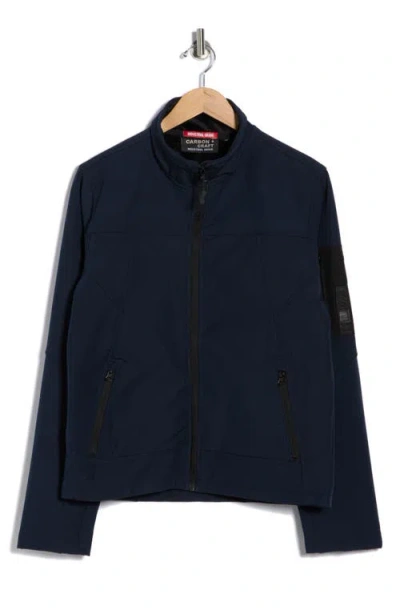 Carbon + Craft Bonded Woven Jacket In Blue