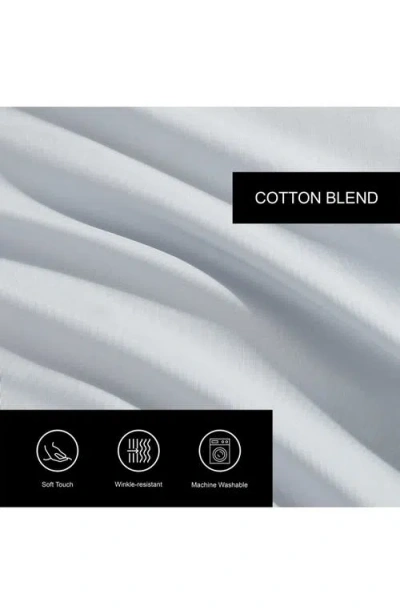 Vera Wang Vw Solid Egyptian Cotton Percale Sheet Set In Blue