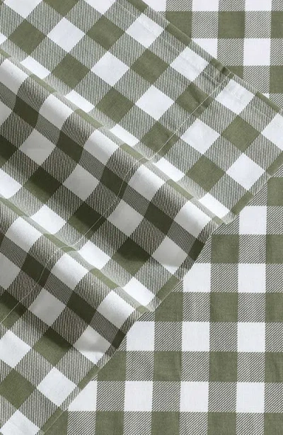 Eddie Bauer Preston Check Cotton Percale Sheet Set In Green