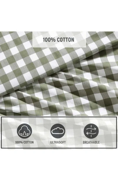 Eddie Bauer Preston Check Cotton Percale Sheet Set In Green