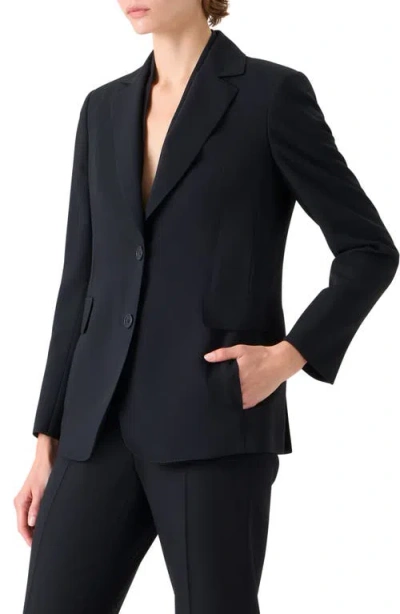 Akris Malik Cool Wool Single-breasted Jacket In Black