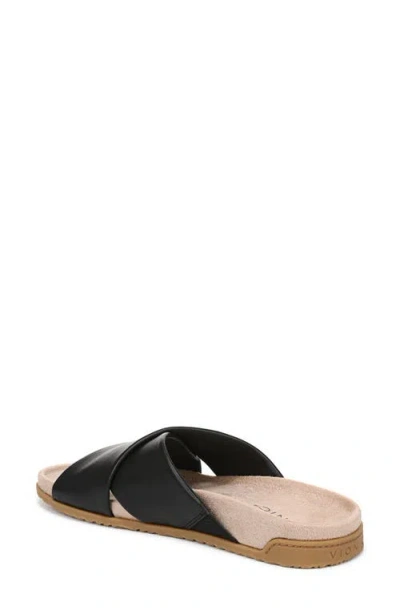Vionic Etna Crossover Slide Sandal In Black