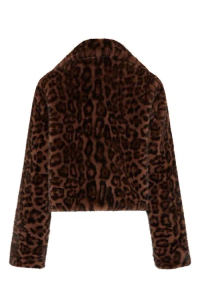 Milly Arya Leopard-print Faux Fur Jacket In Animal Print