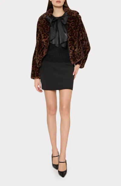 Milly Arya Leopard-print Faux Fur Jacket In Animal Print