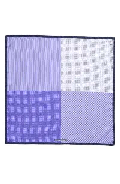 Nordstrom Panel Silk Pocket Square In Purple