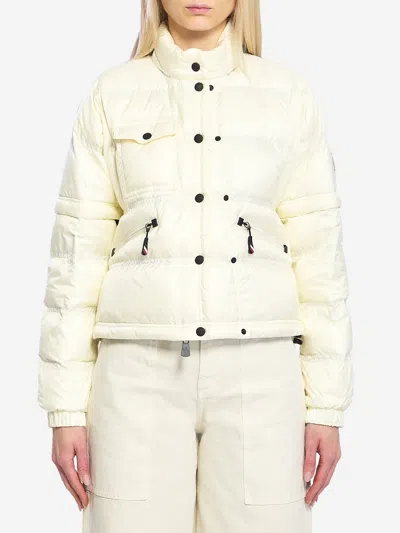 Moncler Mauduits Down Jacket High Collar Pockets In Yellow