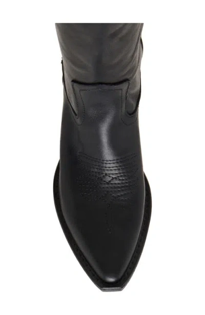 Steve Madden Albany Western Boot In Black